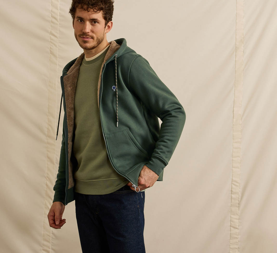 Vêtement homme Sweat à Capuche Sherpa